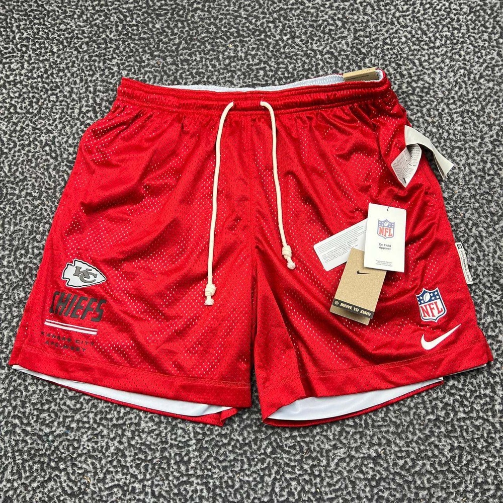 Nike Kansas City Chiefs NFL Training Shorts Men Large Red Reversible New L